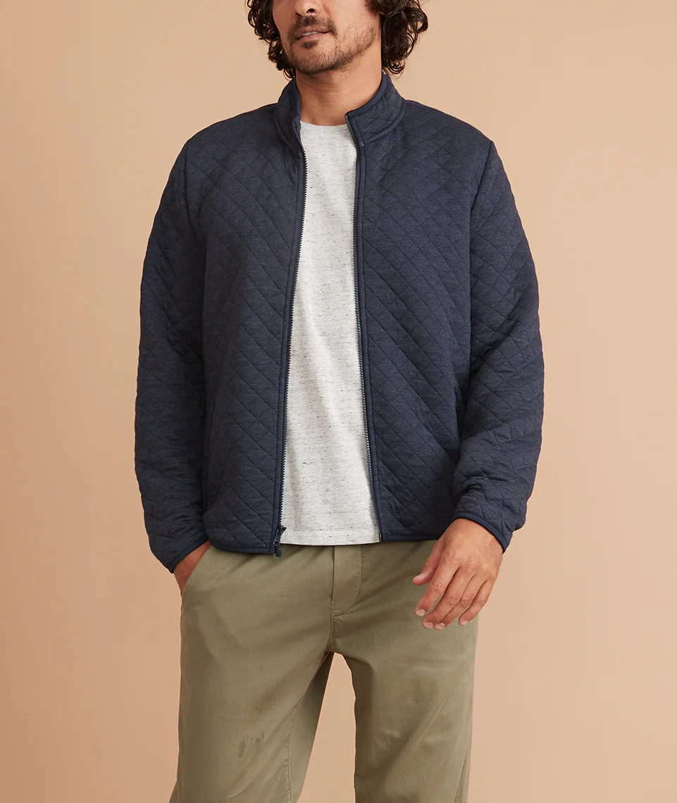 Men's Corbet Full Zip Jacket in Navy - Image 2