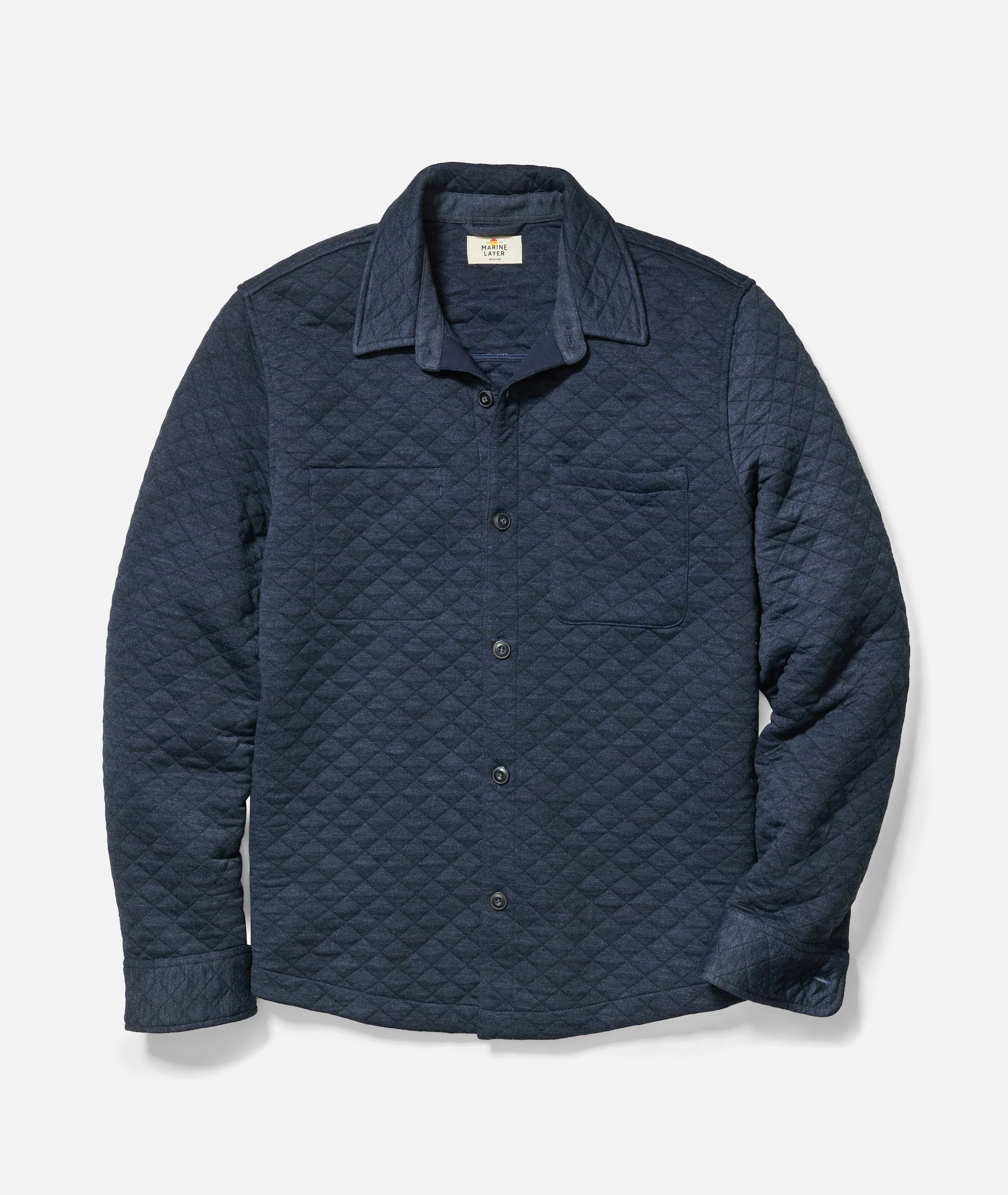 Men's Corbet Quilted Overshirt - Deep Ocean