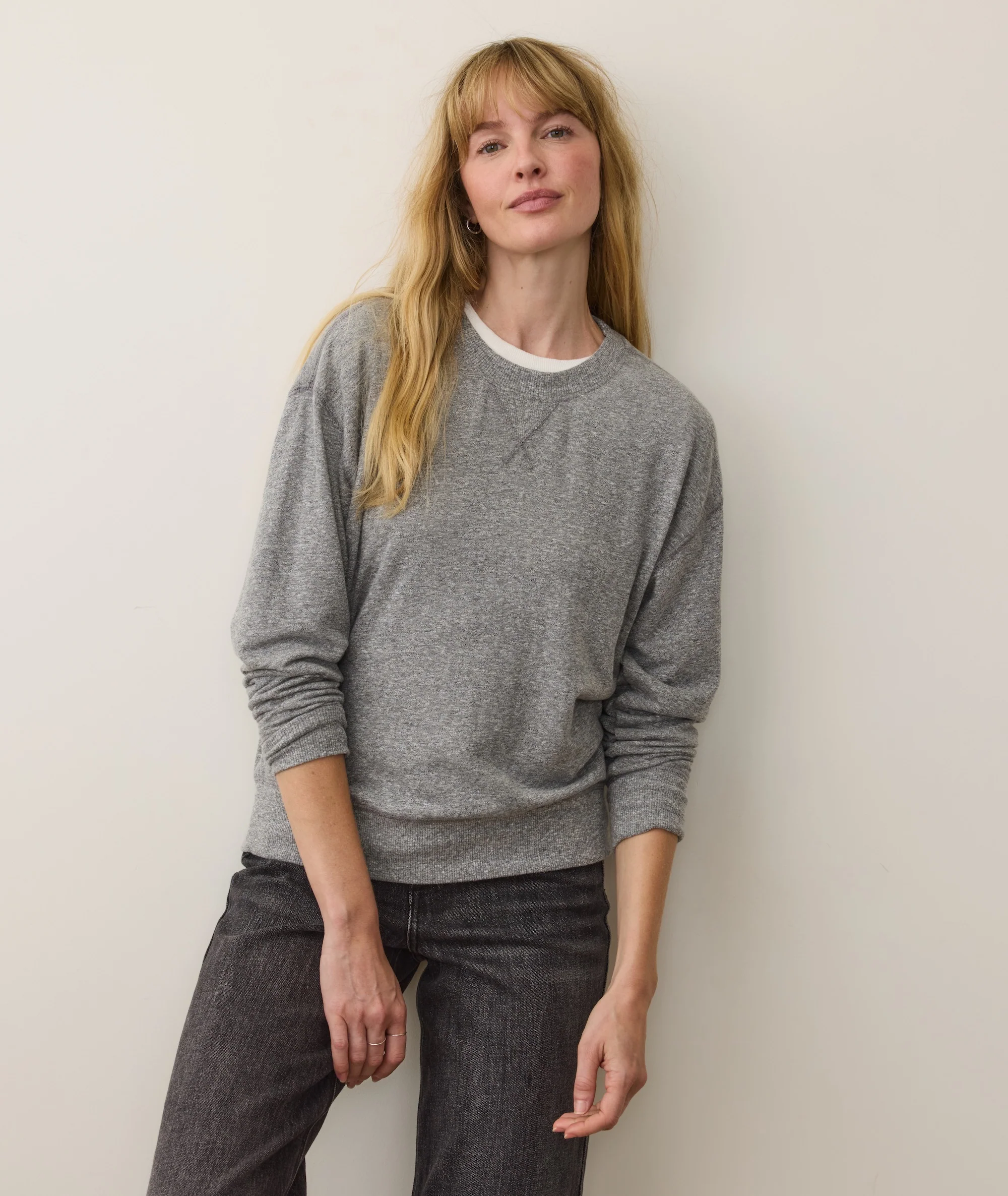 Double Knit Oversized Crew