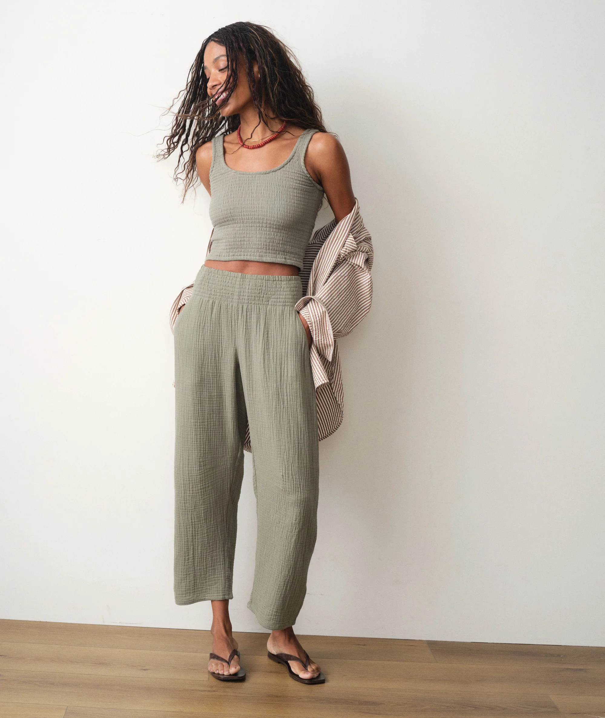 Georgia Double Cloth Barrel Pant - Image 2