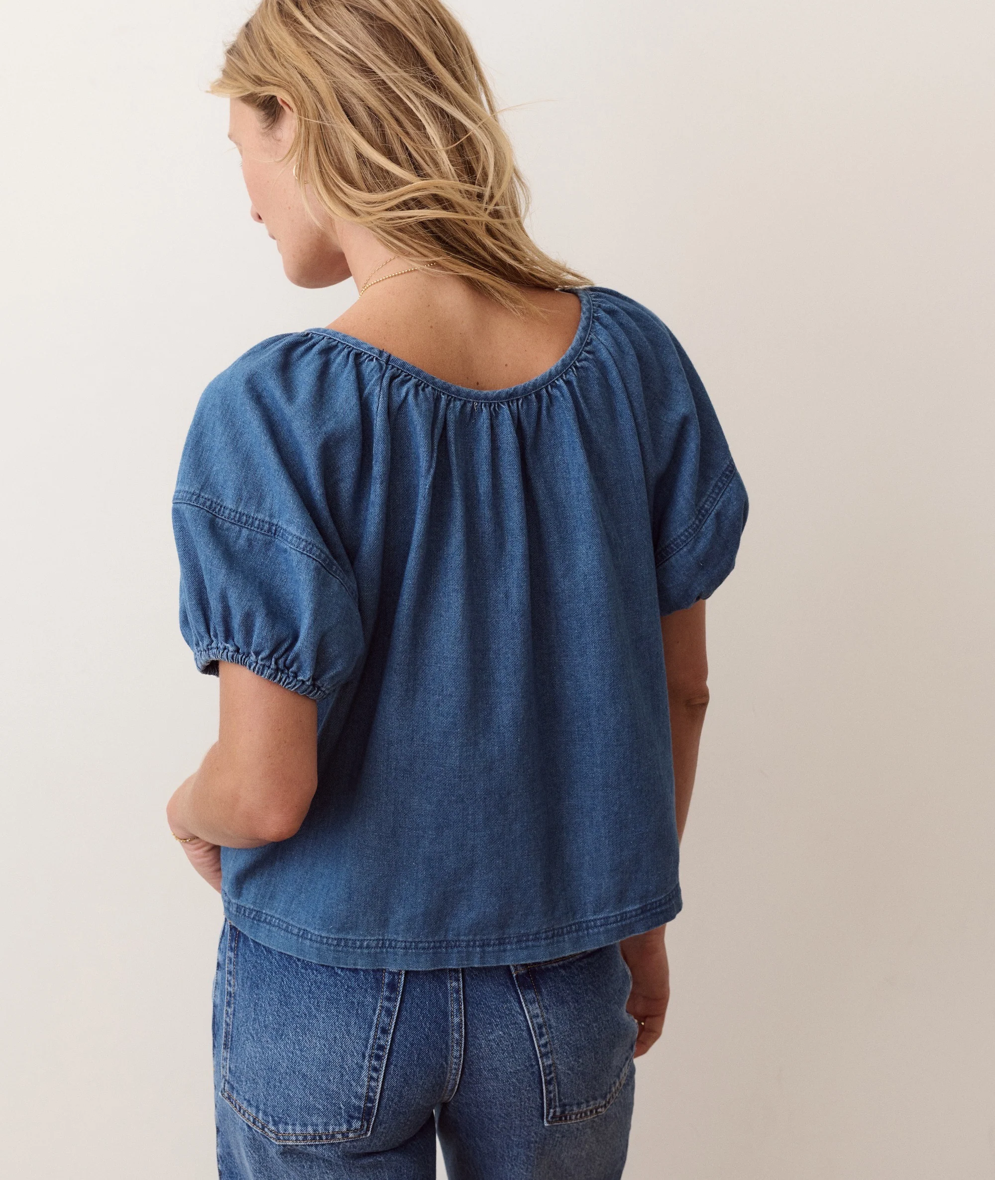 Gia Denim Blouse - Image 3