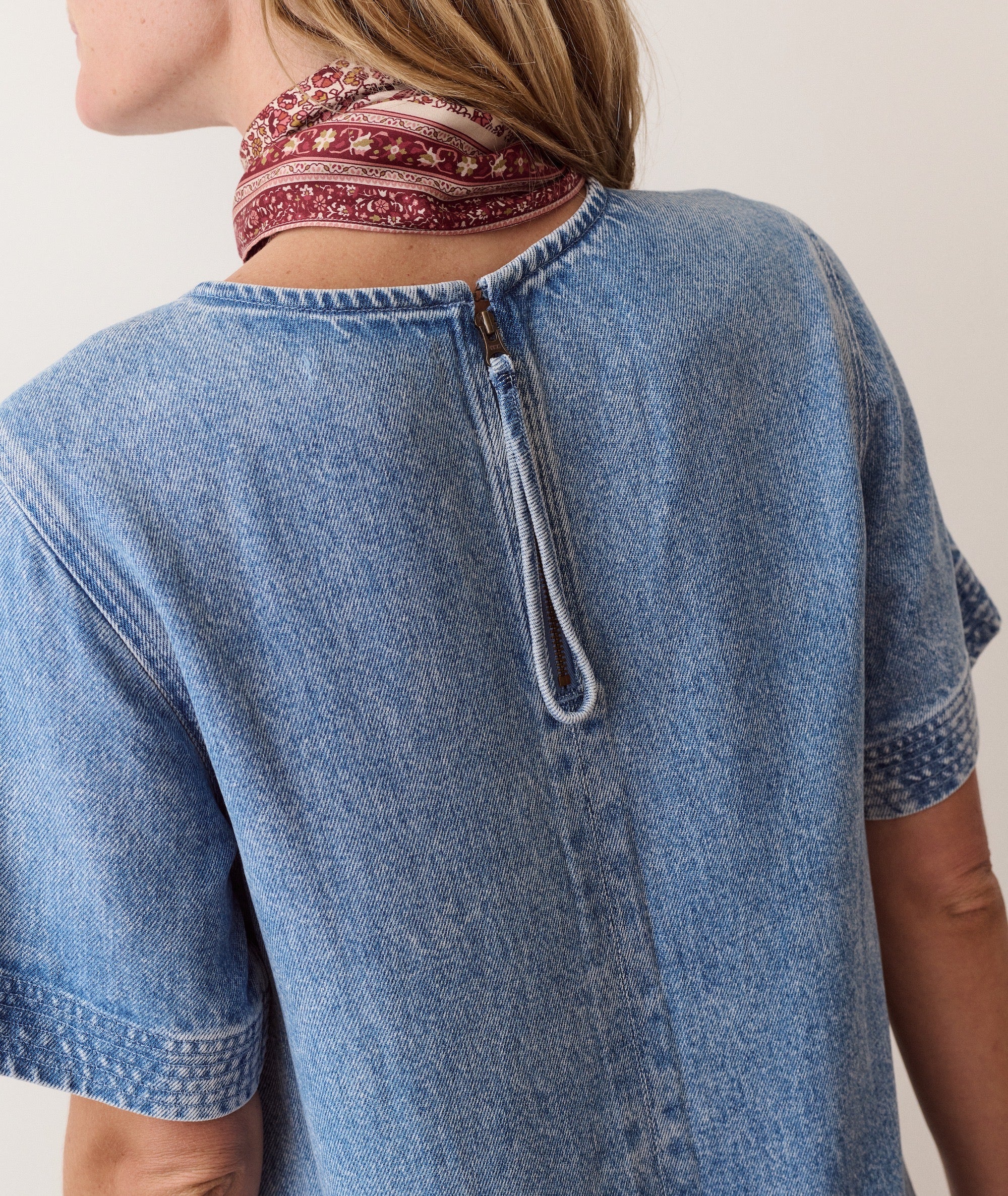 Izzy Denim Shift Dress - Image 3