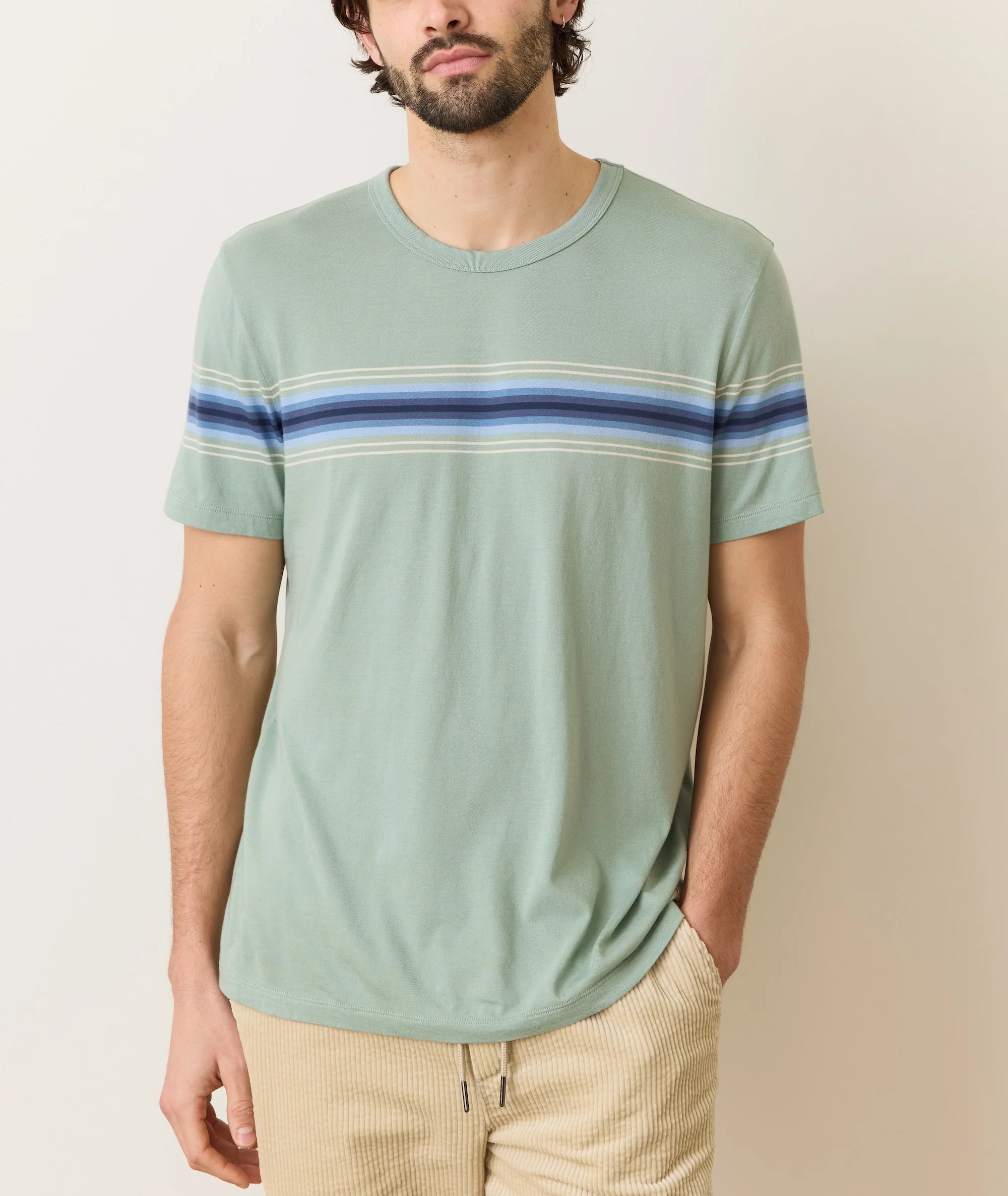 Signature Crew Stripe Tee - Image 2