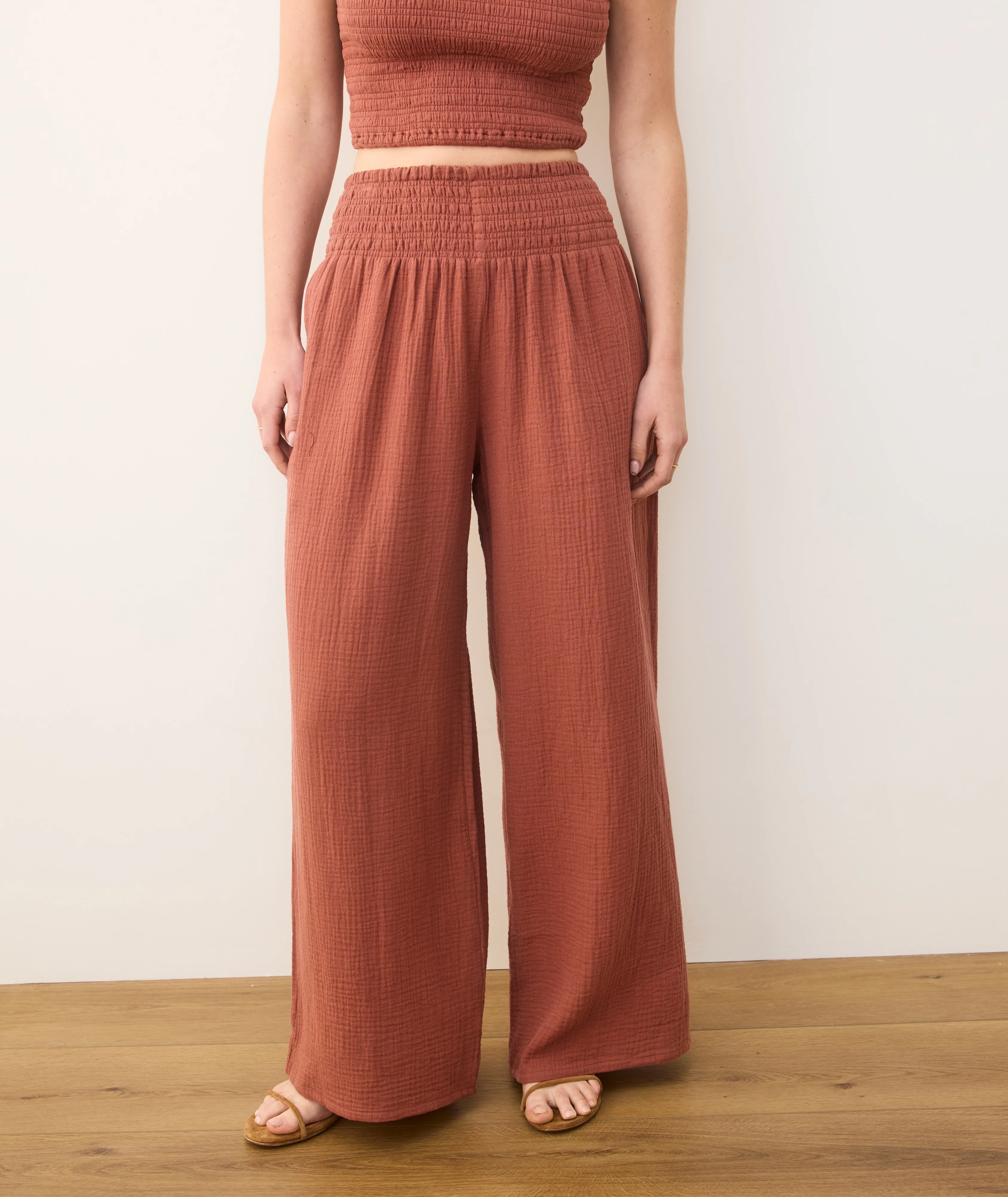 Sophia Double Cloth Palazzo Pant - Image 2