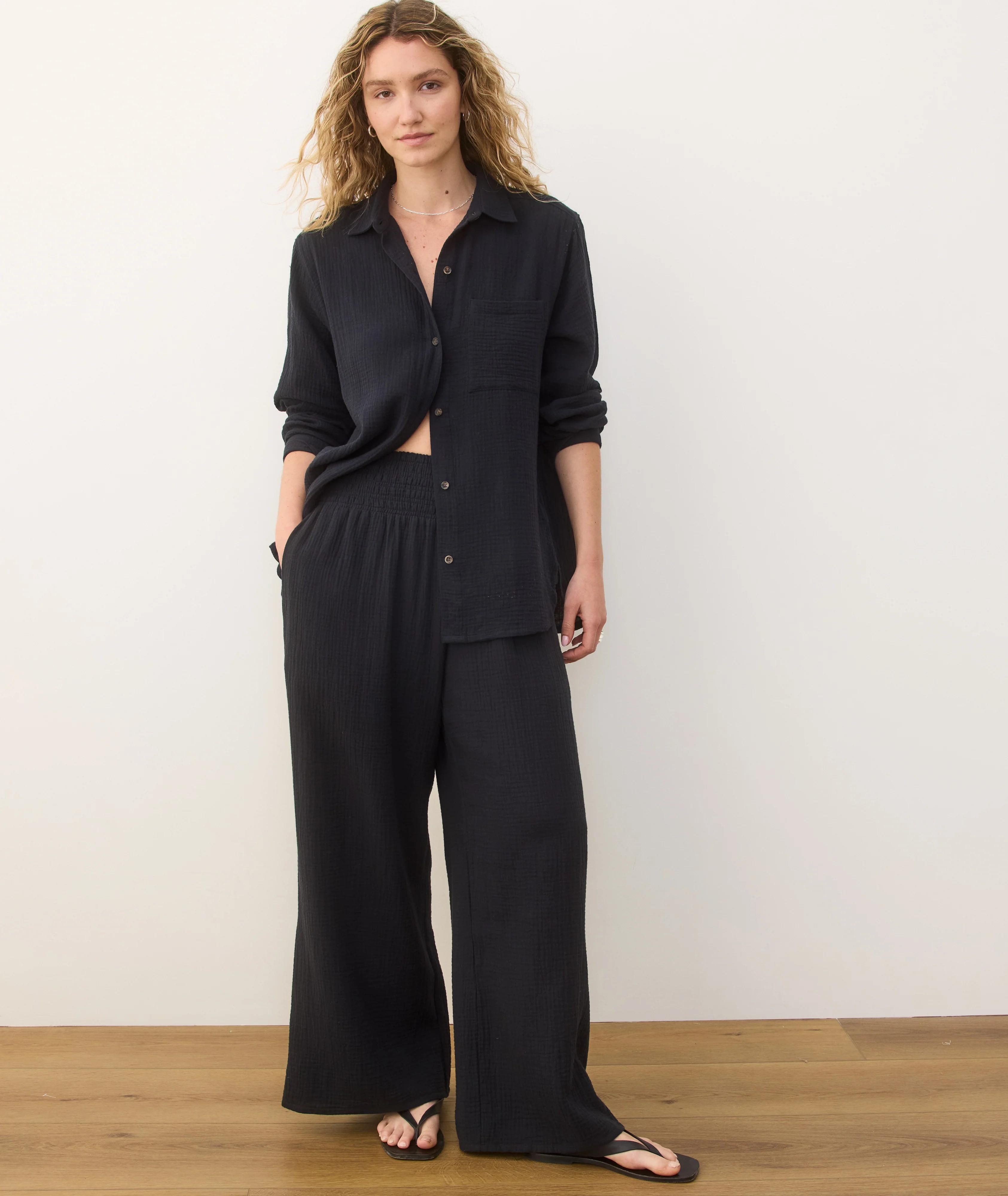 Sophia Double Cloth Palazzo Pant - Image 2