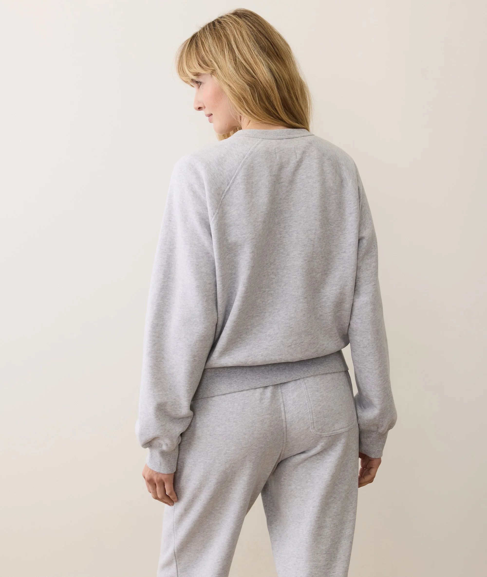 Women's Cloud 9 Fleece Sweatshirt in Light Heather Grey - Image 7