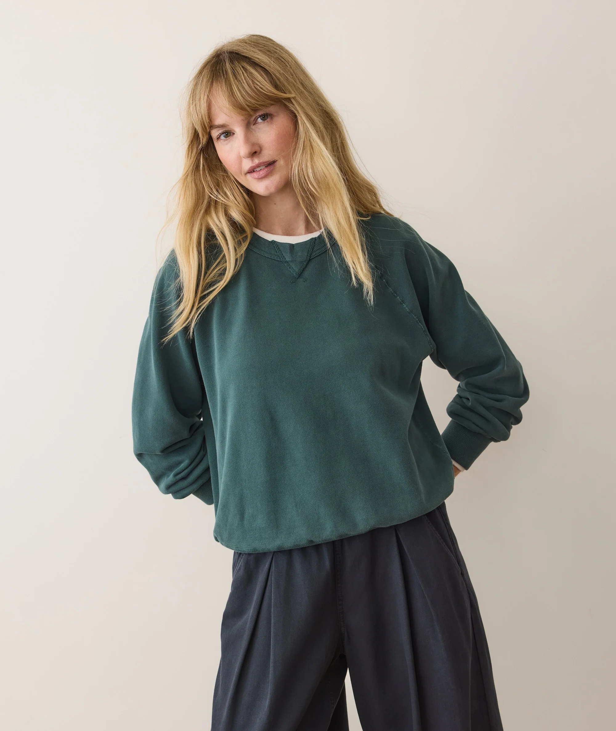 Women's Cloud 9 Fleece Sweatshirt in Rainforest - Image 2